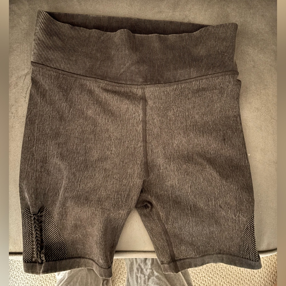 Aerie Offline High-Waist Women’s Bike Shorts — Charcoal Gray, Denim Wash